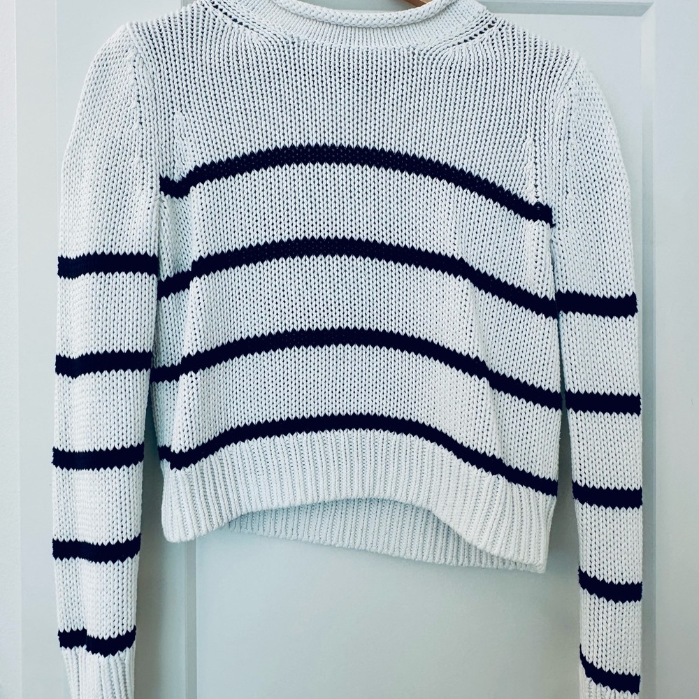 La Ligne Navy and White Striped Marin Mini Sweater - Picture 3 of 5